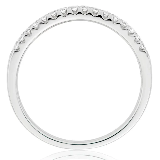 Beaverbrooks 18ct White Gold Diamond Shaped 1.5mm Wedding Ring