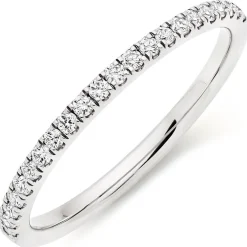 Beaverbrooks 18ct White Gold Diamond 1.5mm Ladies Wedding Ring