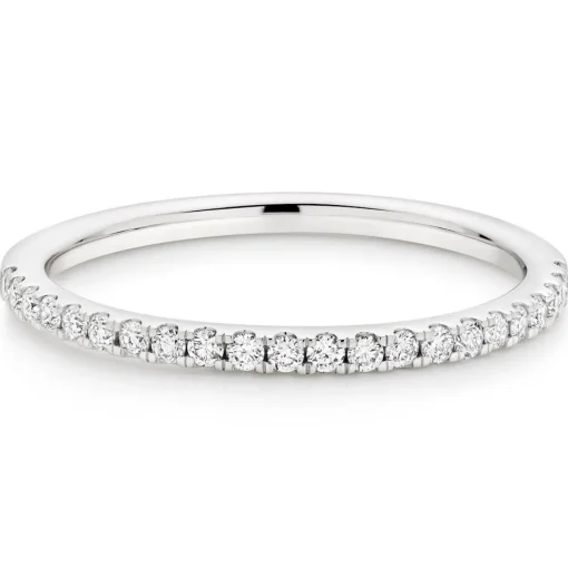 Beaverbrooks 18ct White Gold Diamond 1.5mm Ladies Wedding Ring