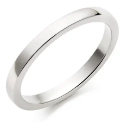 Beaverbrooks 18ct White Gold 2mm Court Wedding Ring