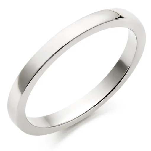 Beaverbrooks 18ct White Gold 2mm Court Wedding Ring