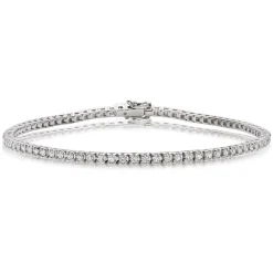 Beaverbrooks 9ct White Gold Diamond Tennis Bracelet