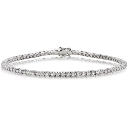 Beaverbrooks 9ct White Gold Diamond Tennis Bracelet