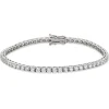 Beaverbrooks 9ct White Gold Cubic Zirconia Bracelet - 20cm
