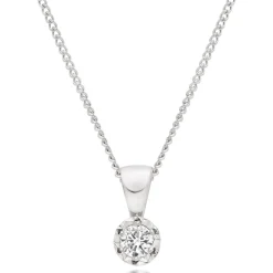 Beaverbrooks 9ct White Gold Diamond Pendant