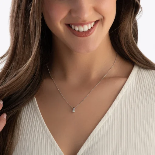 Beaverbrooks 9ct White Gold Diamond Pendant