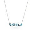 Beaverbrooks 9ct White Gold Blue Topaz Necklace
