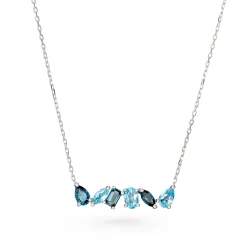 Beaverbrooks 9ct White Gold Blue Topaz Necklace