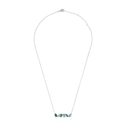 Beaverbrooks 9ct White Gold Blue Topaz Necklace