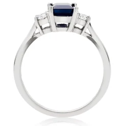 Beaverbrooks 18ct White Gold Diamond Sapphire Engagement Ring