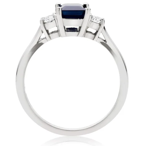 Beaverbrooks 18ct White Gold Diamond Sapphire Engagement Ring