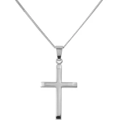 Beaverbrooks 9ct White Gold Cross Pendant