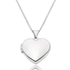 Beaverbrooks 9ct White Gold Heart Locket Pendant