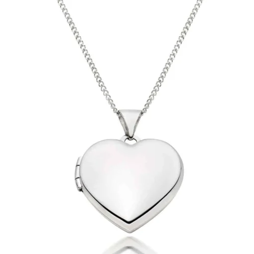 Beaverbrooks 9ct White Gold Heart Locket Pendant