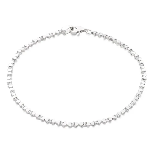 Beaverbrooks 9ct White Gold Cubic Zirconia Bracelet