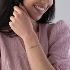 Beaverbrooks 9ct White Gold Cubic Zirconia Bracelet