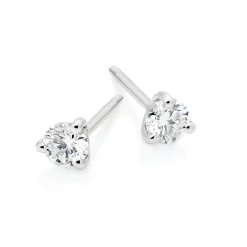 Beaverbrooks 9ct White Gold Diamond Stud Earrings