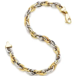 Beaverbrooks 9ct Yellow and White Gold Bracelet