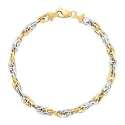Beaverbrooks 9ct Yellow and White Gold Bracelet