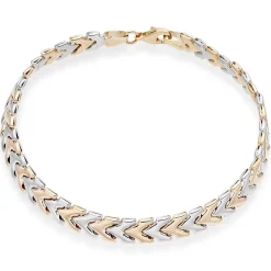 Beaverbrooks 9ct Yellow Gold and White Gold Bracelet