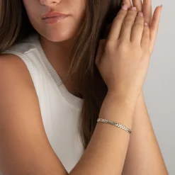 Beaverbrooks 9ct Yellow Gold and White Gold Bracelet