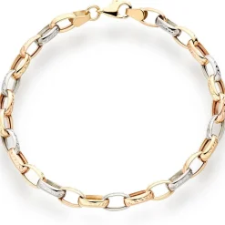 Beaverbrooks 9ct Yellow Gold, Rose Gold and White Gold Bracelet