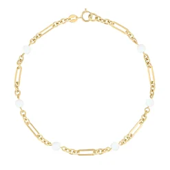 Beaverbrooks 9ct Yellow Gold Freshwater Cultured Pearl Bracelet