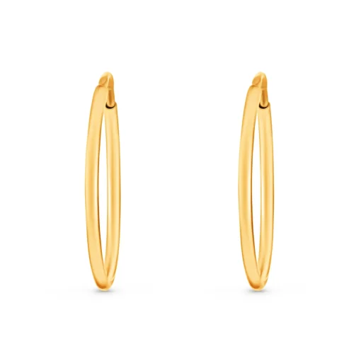 Beaverbrooks 9ct Yellow Gold 15mm Hoop Earrings