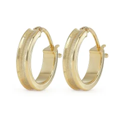 Beaverbrooks 9ct Yellow Gold Hoop Earrings