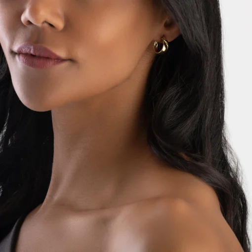 Beaverbrooks 9ct Yellow Gold Hoop Earrings