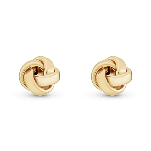 Beaverbrooks 9ct Yellow Gold Knot Stud Earrings