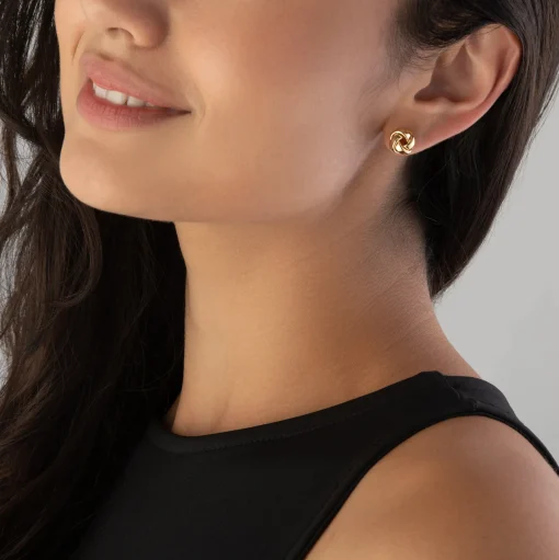 Beaverbrooks 9ct Yellow Gold Knot Stud Earrings