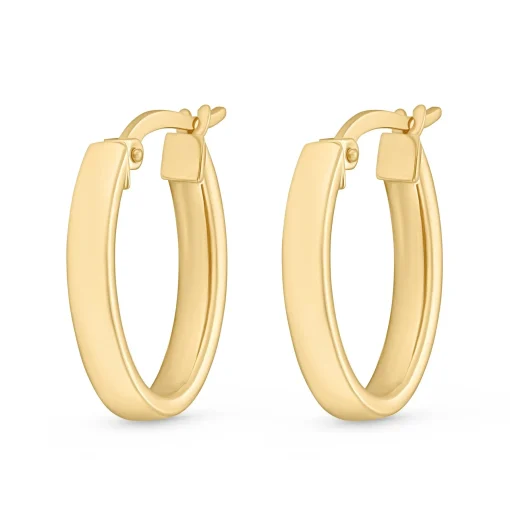 Beaverbrooks 9ct Yellow Gold Hoop Earrings