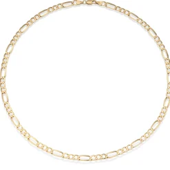 Beaverbrooks 9ct Yellow Gold Figaro Chain Necklace
