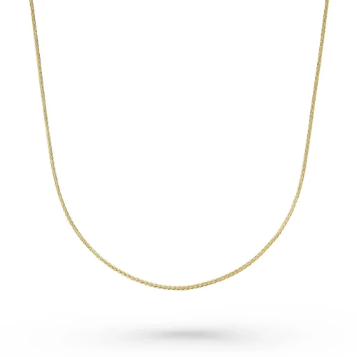 Beaverbrooks 9ct yellow Gold Adjustable Spiga Necklace
