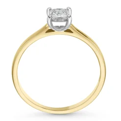 Beaverbrooks 18ct Yellow Gold Princess Diamond Solitaire Ring