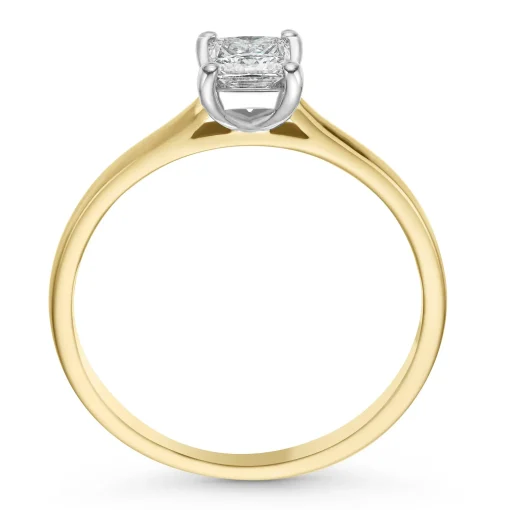 Beaverbrooks 18ct Yellow Gold Princess Diamond Solitaire Ring