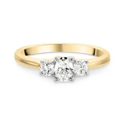Beaverbrooks 18ct Yellow Gold Three Stone Diamond Engagement Ring