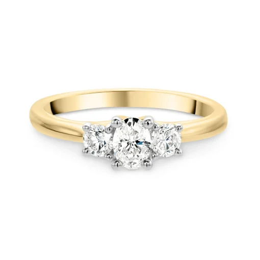 Beaverbrooks 18ct Yellow Gold Three Stone Diamond Engagement Ring