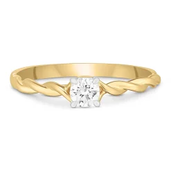 Beaverbrooks 18ct Yellow Gold Diamond Solitaire Engagement Ring