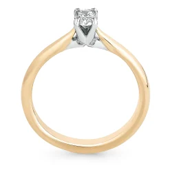 Beaverbrooks 18ct Yellow Gold Oval Shaped Diamond Solitaire Engagement Ring
