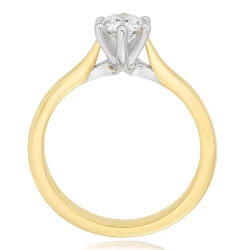 Beaverbrooks 18ct Yellow Gold Diamond Solitaire Ring