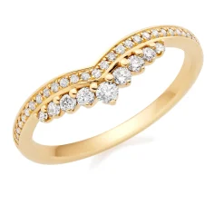 Beaverbrooks 18ct Yellow Gold Diamond Half Eternity Wedding Ring