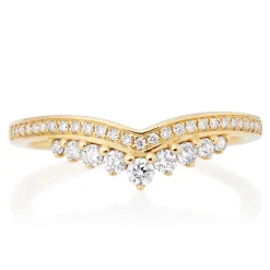 Beaverbrooks 18ct Yellow Gold Diamond Half Eternity Wedding Ring