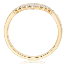 Beaverbrooks 18ct Yellow Gold Diamond Half Eternity Wedding Ring