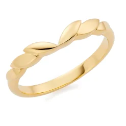 Beaverbrooks 18ct Yellow Gold Petal Wedding Ring
