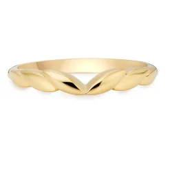Beaverbrooks 18ct Yellow Gold Petal Wedding Ring