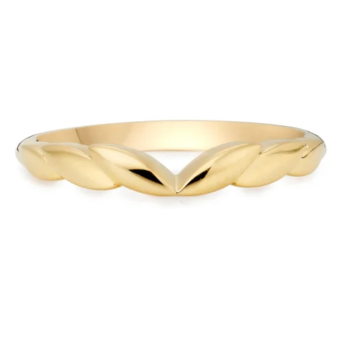 Beaverbrooks 18ct Yellow Gold Petal Wedding Ring