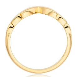 Beaverbrooks 18ct Yellow Gold Petal Wedding Ring