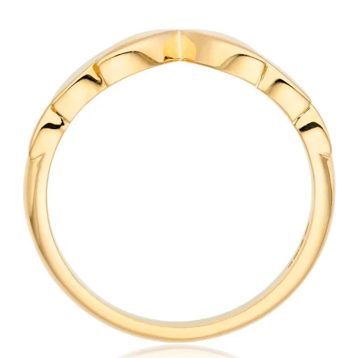 Beaverbrooks 18ct Yellow Gold Petal Wedding Ring